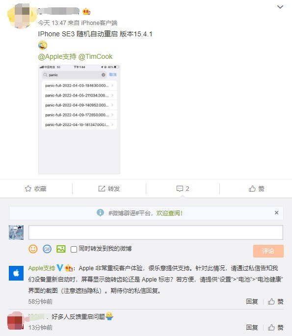 珲春苹果13维修分享iPhone SE 3重启死机怎么办 