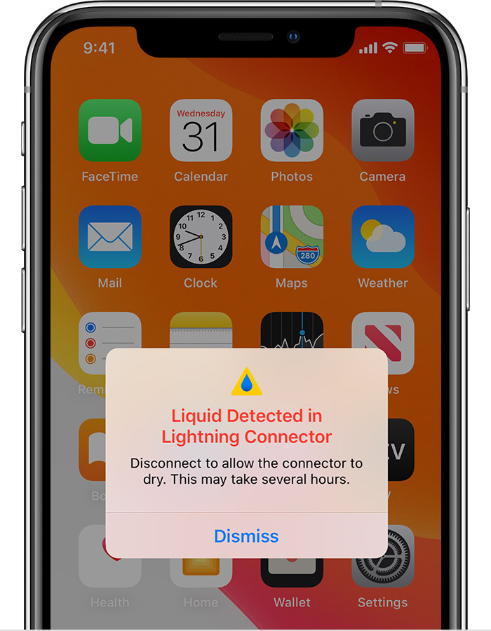珲春苹果手机维修分享iPhone 12 在充电时出现 “闪电接口检测到液体”的提示怎么办 